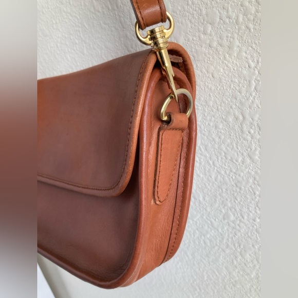 Classic Caramel Leather Crossbody Bag by Hunt Club - Picture 3 of 13